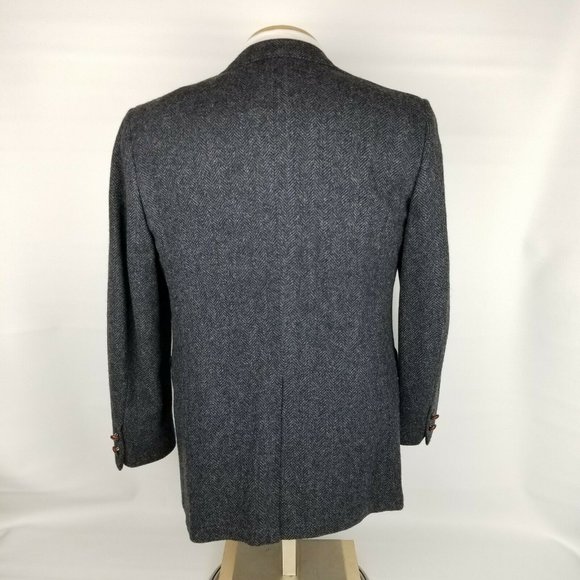 Vintage Brooks Brothers Mens Tweed Blazer 40S Gray - Picture 5 of 11